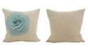 Saro Lifestyle Rose Flower Statement Throw Pillow, 18" x 18"